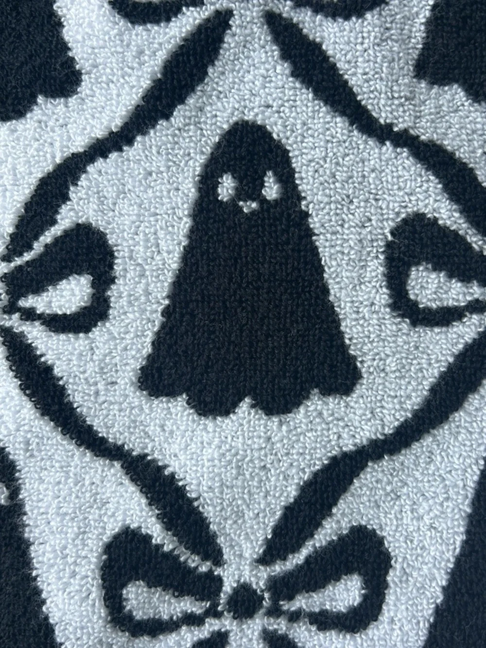 CARO Home Collection Halloween 2026 Ghost Bow Bath Cotton Towels Set of 4 New!